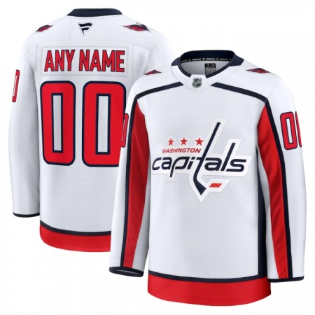 Dresovi Washington Capitals 2024-25 Fanatics Premium Custom Gostujući Bijela - Muške Dresovi Washington Capitals 2024-25 Fanatics Premium Custom Gostujući Bijela - Muške